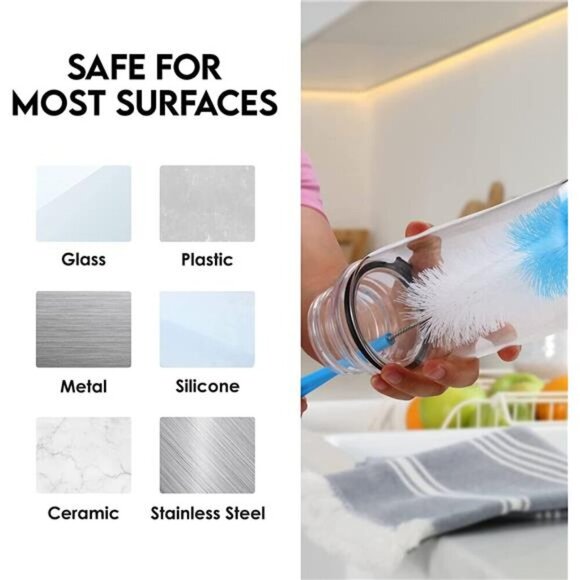 Turbo Microfiber Bottle Brush Cleaner Pack - Set of 5 Bottle Brushes - Picture 6 of 7